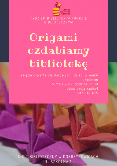 Origami - ozdabiamy bibliotekę