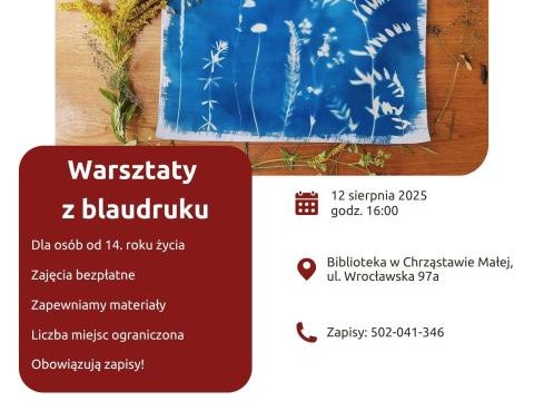Warsztaty z blaudruku w Chrząstawie Małej