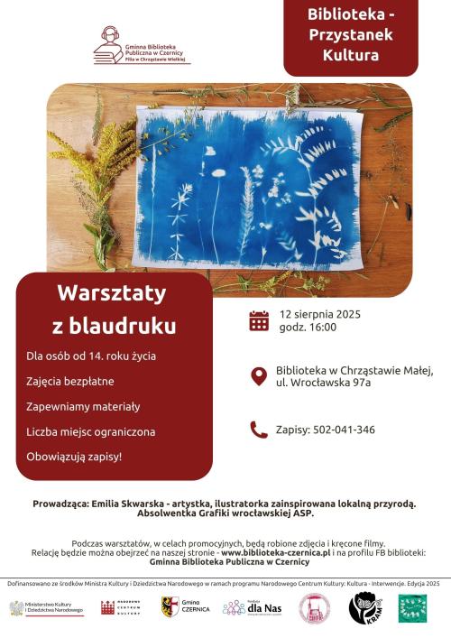 Warsztaty z blaudruku w Chrząstawie Małej