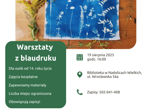 Warsztaty z blaudruku w Nadolicach Wielkich