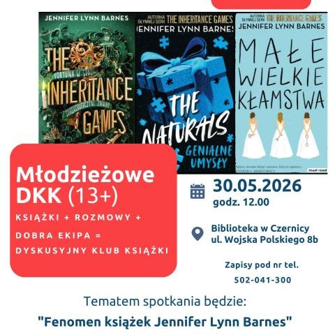 Spotkanie młodzieżowego Dyskusyjnego Klubu Książki w Bibliotece w Czernicy