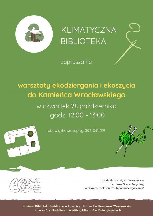 Ekodzierganie w Bibliotece w Kamieńcu