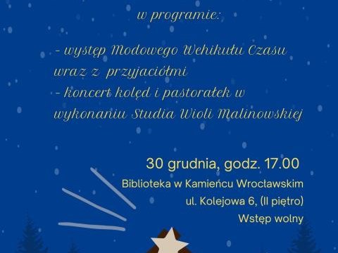 Zapraszamy na Jasełka do Biblioteki w Kamieńcu!