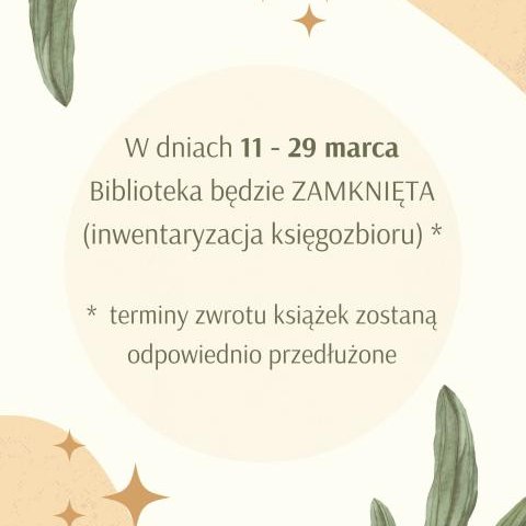 Skontrum (inwentaryzacja księgozbioru) w Bibliotece w Kamieńcu