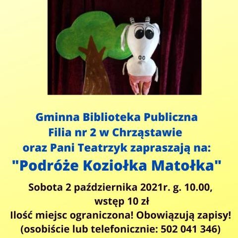 Spotkanie z Panią Teatrzyk w Bibliotece w Chrząstawie