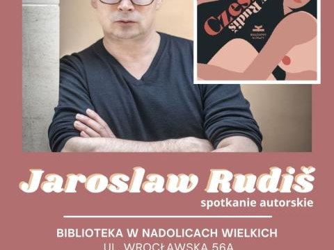Jaroslaw Rudis w bibliotece w Nadolicach Wielkich - spotkanie autorskie