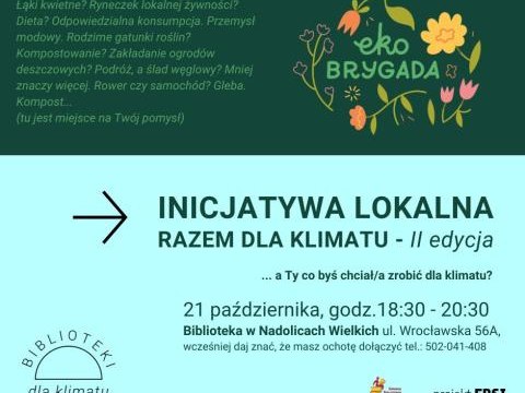Inicjatywa lokalna dla klimatu z biblioteką w Nadolicach Wielkich.