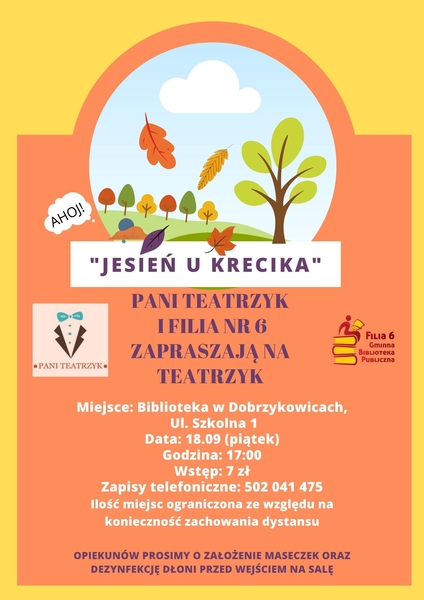 Teatrzyk "Jesień u Krecika" w Fili nr 6