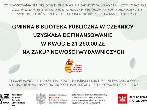 Dofinansowanie na zakup nowości wydawniczych