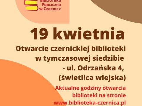 Otwarcie czernickiej biblioteki w tymczasowej lokalizacji