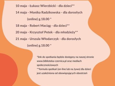 Maj miesiącem spotkań autorskich w naszych Bibliotekach