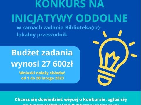 Konkurs na  inicjatywy oddolne