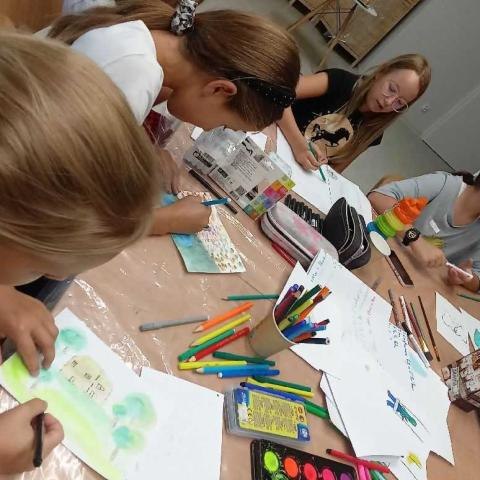 Tworzymy książkę - warsztaty ilustratorskie w Bibliotece w Kamieńcu