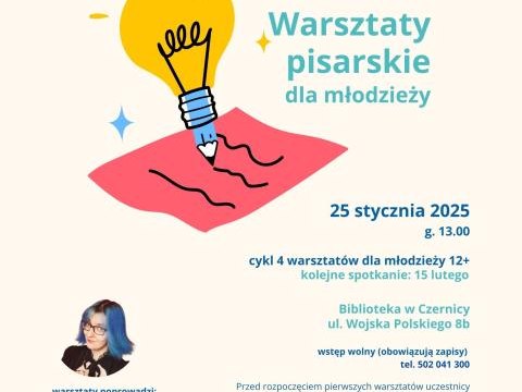 Warsztaty pisarskie w Bibliotece w Czernicy