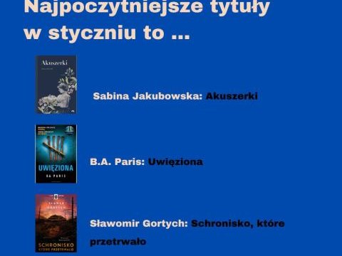 Najpoczytniejsze tytuły w styczniu to ...