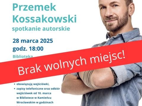 Spotkanie z Przemkiem Kossakowskim w Bibliotece w Kamieńcu Wrocławskim